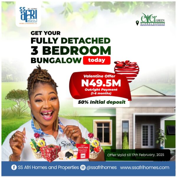 Fully Detached 3 Bedroom Bungalow- Valentine Offer Picture