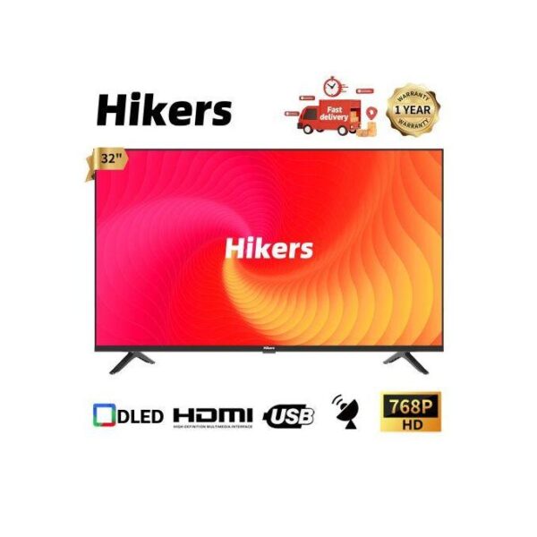 Hikers 32'' Inches Frameless HD LED TV-Black