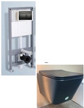 Victorian plumbing politan and Victorian plumbing tank and black flush plate